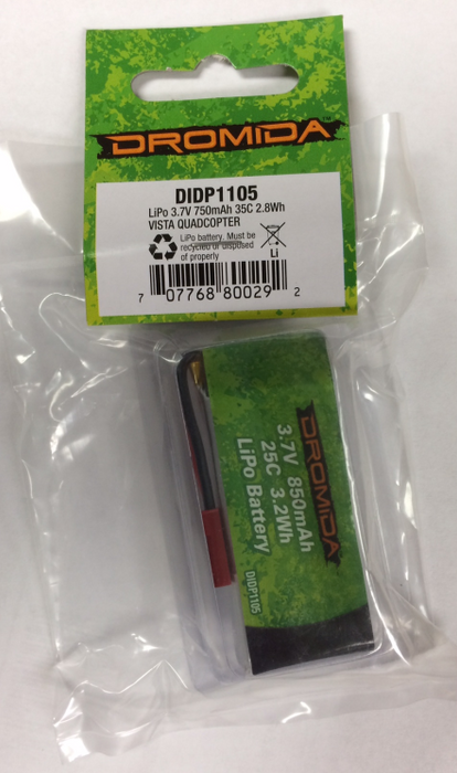LiPo 1S 3.7v 850mah Battery