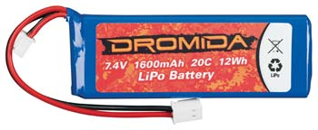 LiPo 2S 7.4V 1600mAh 20C BX Battery for Dromida RC
