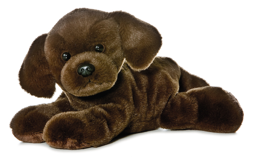Lil Lucky Chocolate Lab Puppy - Mini Flopsie Plush