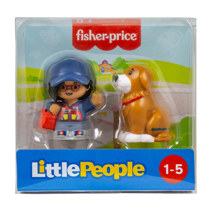 Little People-Girl & Brown Dog
