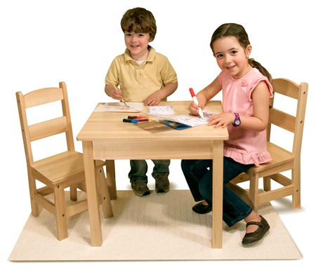 MD-2427 Wooden Table & Chairs Set by Melissa and Doug