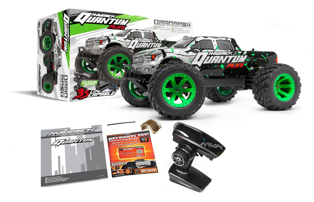 Maverick Quantum MT Flux 80A 1/10 4WD Silver/Green