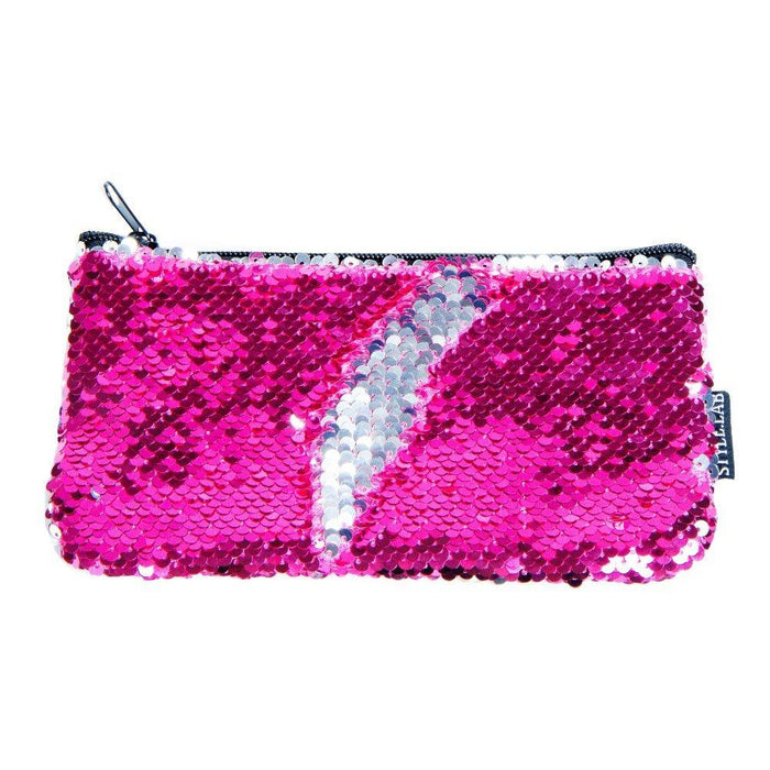 Magic Sequin Mini Pencil Pouch Pink/Silver