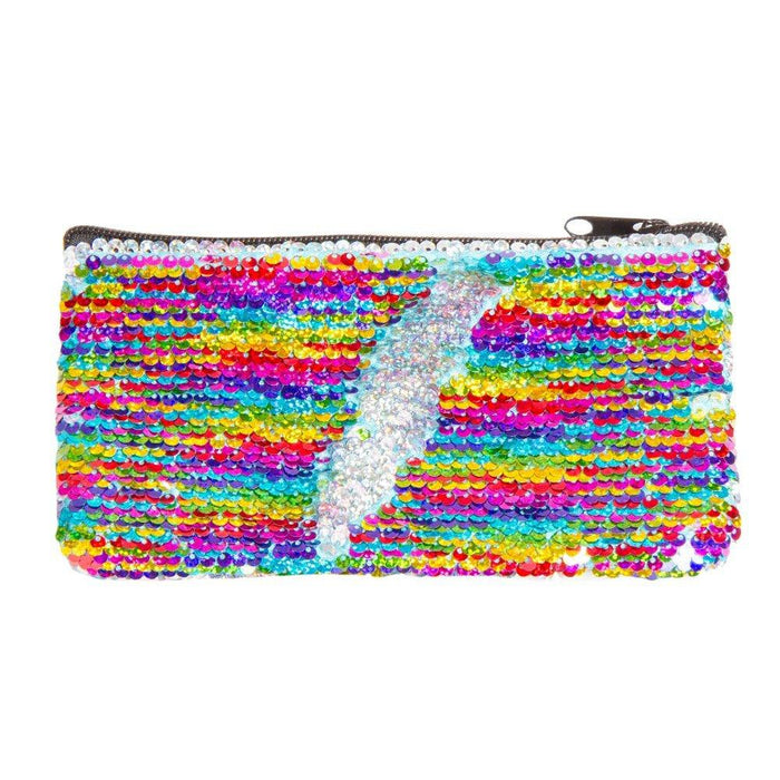 Magic Sequin Mini Pencil Pouch Rainbow/Silver