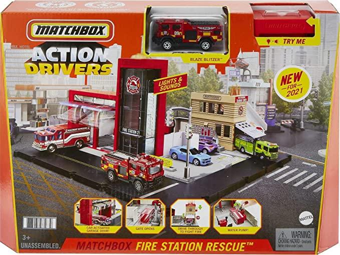 Matchbox Action Drivers Fire Station Rescue Playset — Adventure Hobbies