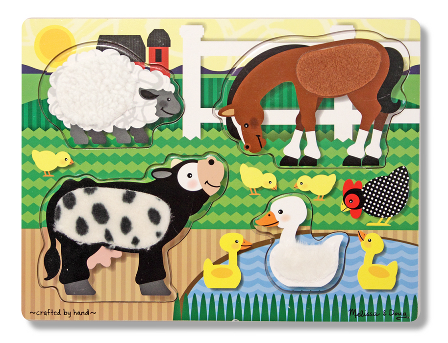 Melissa & Doug Farm Touch and Feel Puzzle
