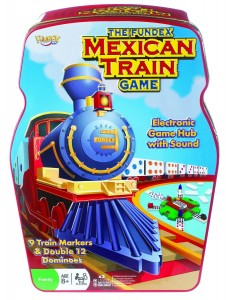 Mexican Train Dominoes in Tin