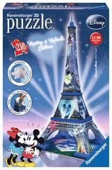 Mickey & Minnie Eiffel Tower (216 pc 3D Puzzle