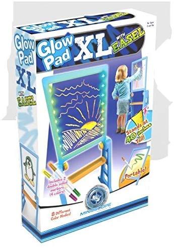 Mindscope Light Up LED Glow Pad XL Drawing Board Animator w/Easel Blue ...