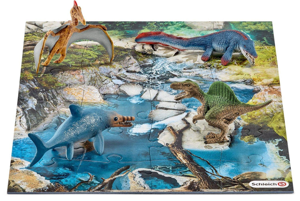 Mini Dinosaurs with Water Hole Puzzle