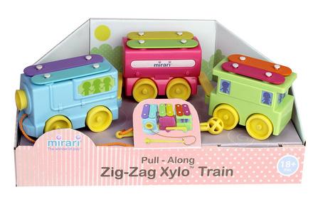 Mirari Zig-Zag Xylo Train Pull Along