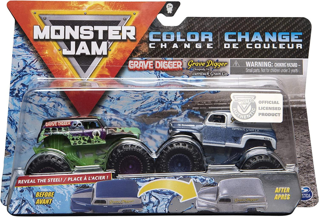 Monster Jam 2020 Color Change 1:64 Scale 2-Pack, Grave Diggers