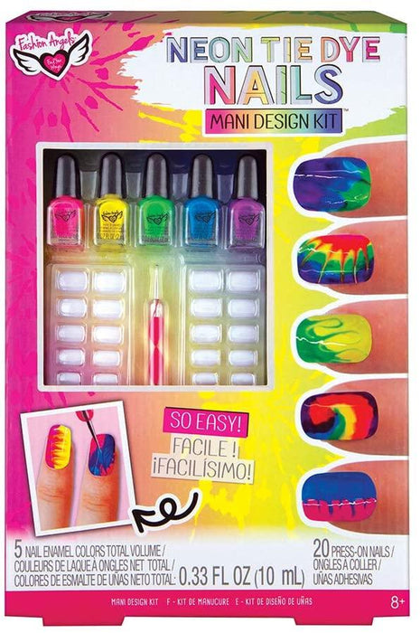 Neon Tie Dye Nails- Mani Design Kit