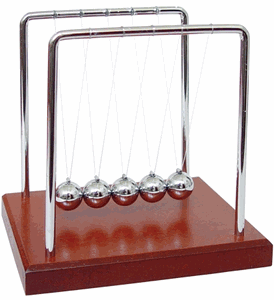Newton's Cradle Wood Grain Base