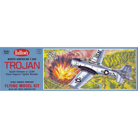 North American T28 Trojan Balsa Airplane Kit