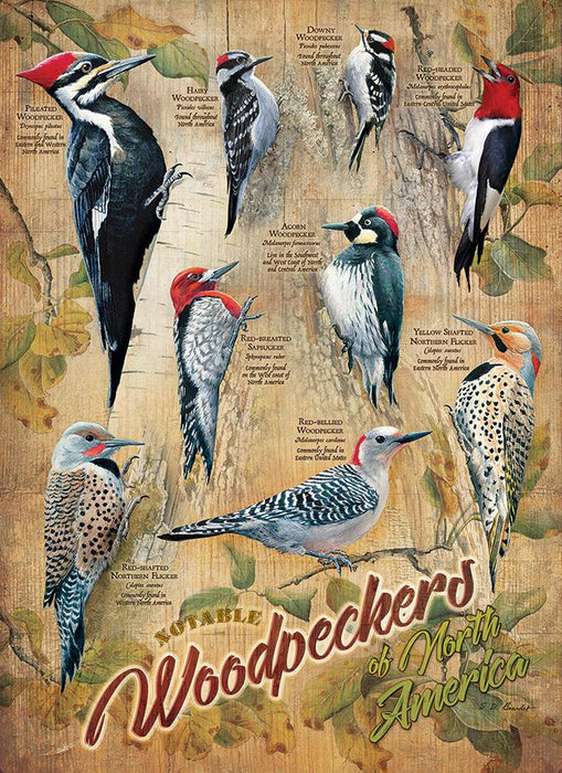 Notable Woodpeckers 1000pc puzzle