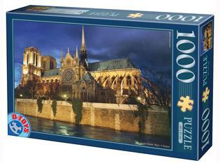 Notre Dame at Night (famous places) 1000 pc. Puzzle