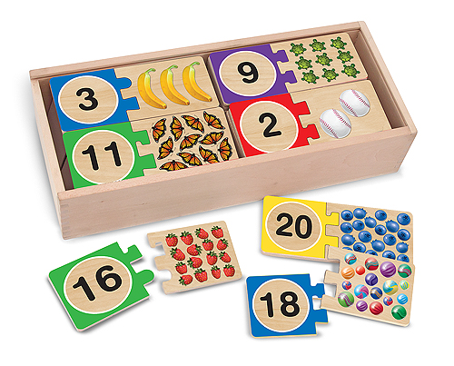 Numbers Wooden Puzzle Cards
