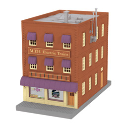 O 3-Story MTH Train Store w/Blinking Sign