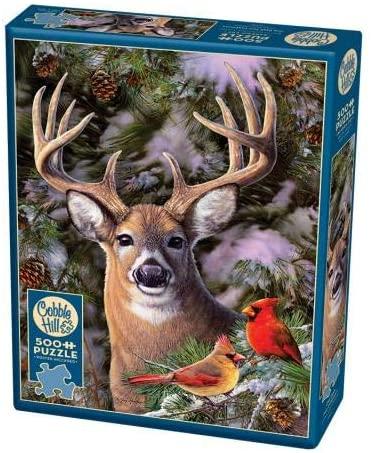 One Deer Two Cardinals 500pc Puzzle