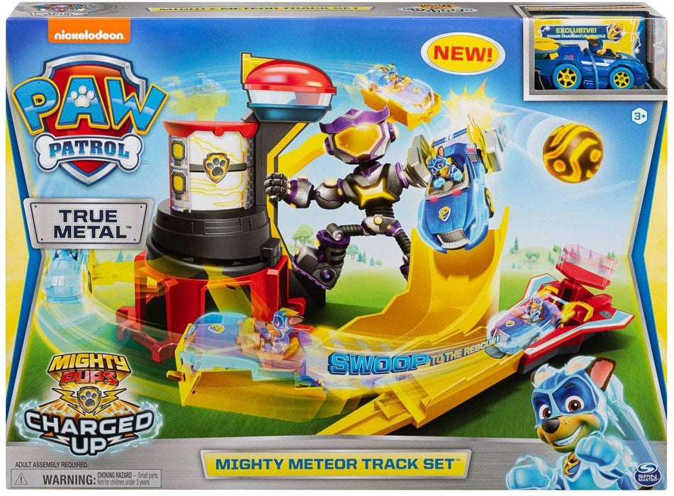 Paw Patrol Mighty Pups Mighty Meteor Track Set with Chase