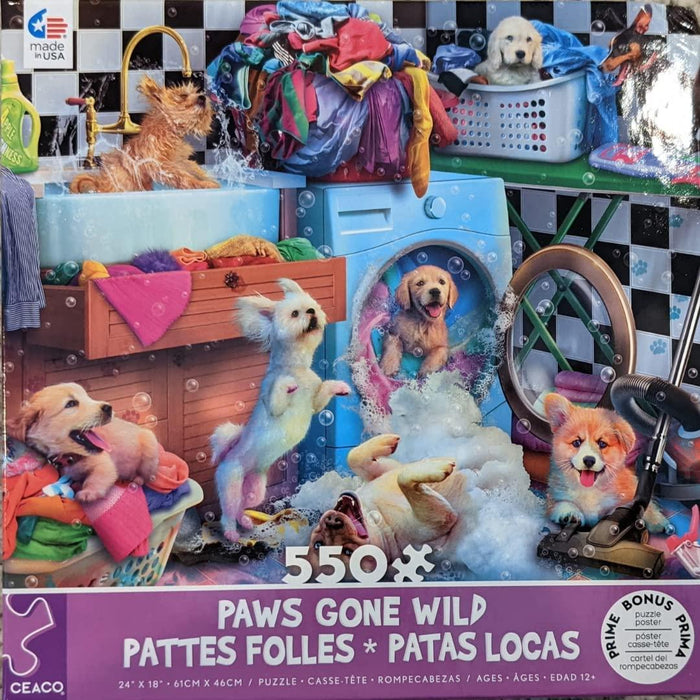 Paws Gone Wild Laundry Room 550pc Puzzle