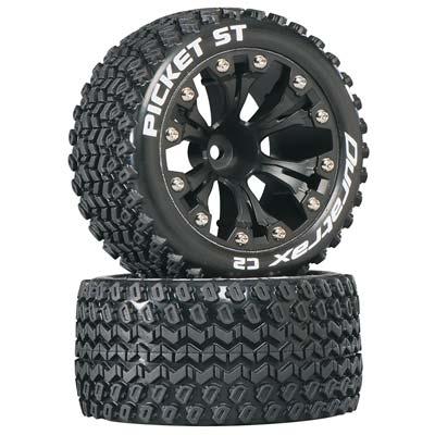 Picket Stadium Truck 2.8" Mounted Offset Black Rim (Set of 2)