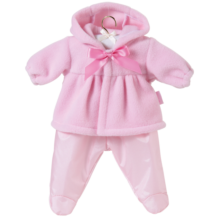 Pink Hooded Fleece Jacket Set 17''