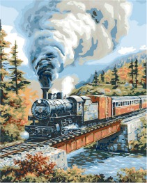 Plaid ® Paint by Number - Steam Locomotive