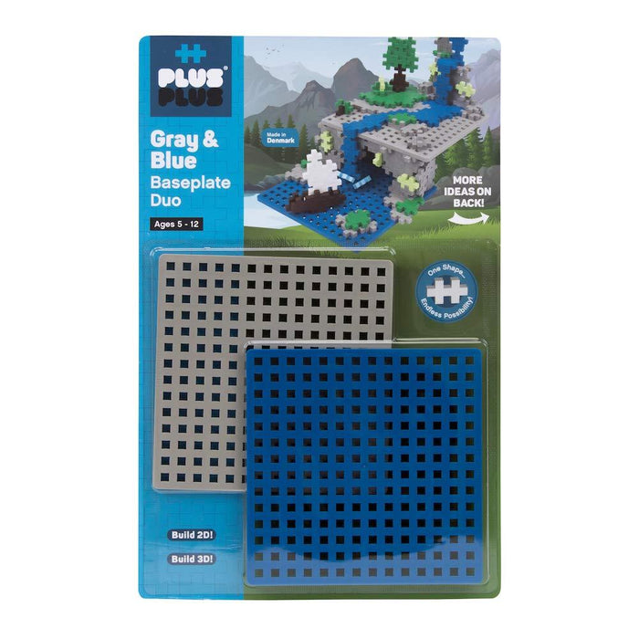 Plus-Plus Tube - Baseplate Duo Gray and Blue