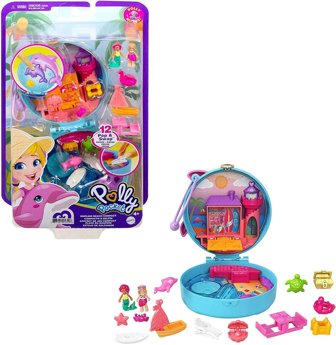 Polly Pocket-Dolphin Beach Compact