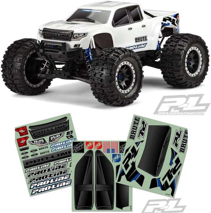 Pro-line Racing 1/6 Pre-Cut Brute Bash Armor Body, White: X-MAXX