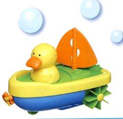 Pull String Sailor Duck Boat Water Toy