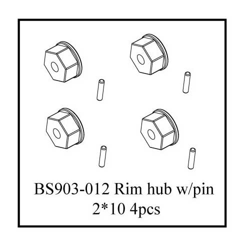 RIM W.HUB AND PIN