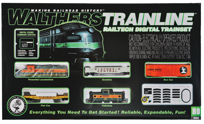 RailTech Set BSNF HO Electric DCC Train Set