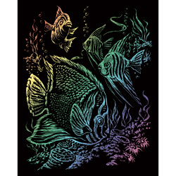 Rainbow Engraving Tropical Fish