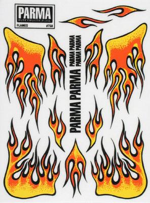 Red Flames Decal 3x4”
