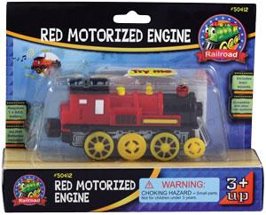 Red Motorized Steam Locomotive