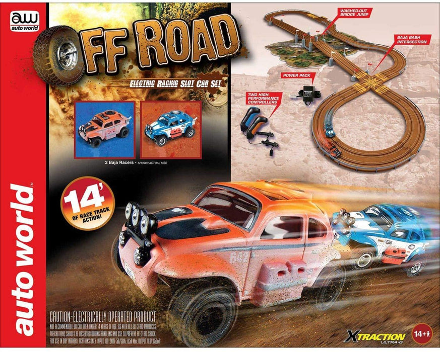 Round 2, LLC 14' Off-Road X-Traction Ultra-G Slot Race Set, RDZSRS328