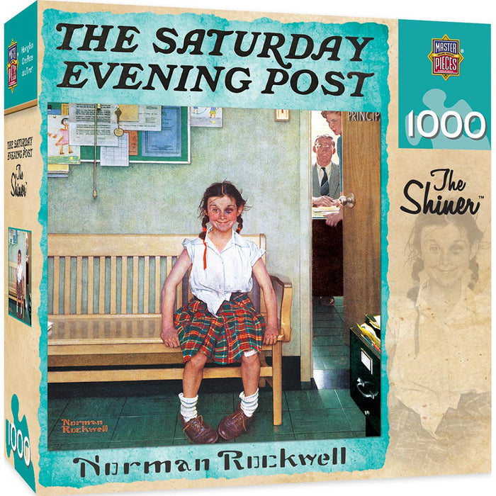 SATURDAY EVENING POST THE SHINER 1000 PIECE SQUARE JIGSAW PUZZLE BY NORMAN ROCKWELL