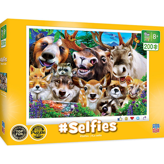 SELFIES - WOODLAND WACKINESS RIGHT FIT 200 PIECE KIDS PUZZLE