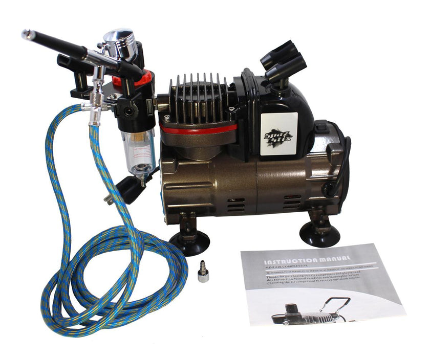 SZX50000  Dual Action Gravity Feed Airbrush & Air Compressor Combo