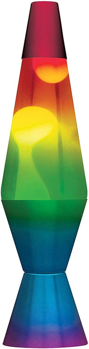 Schylling 2179 14.5-Inch Tri-Colored Base Lava Lamp with White Wax in Clear Liquid,