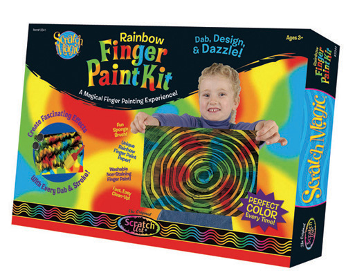 Scratch Art Deluxe Rainbow Finger Paint Boxed Set