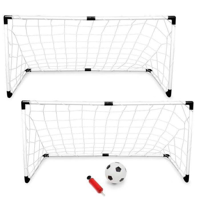 Set of 2 Youth Soccer Goals With Soccer Ball & Pump