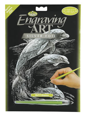 Silver Engraving Art - Dolphins
