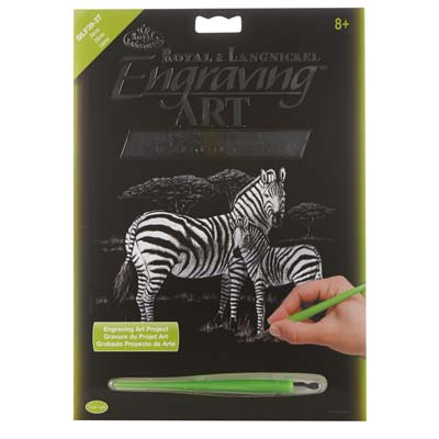 Silver Engraving Art - Zebras