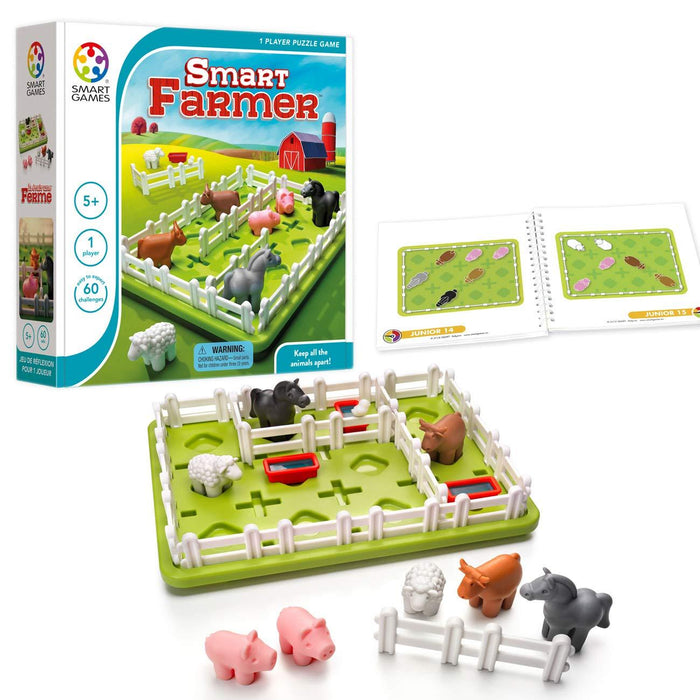 SmartGames Smart Farmer Board Game, a Fun, STEM Focused Cognitive Skill-Building Brain Game and Puzz