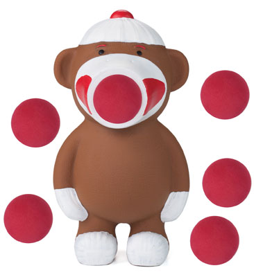 Sock Monkey Popper with Foam Balls