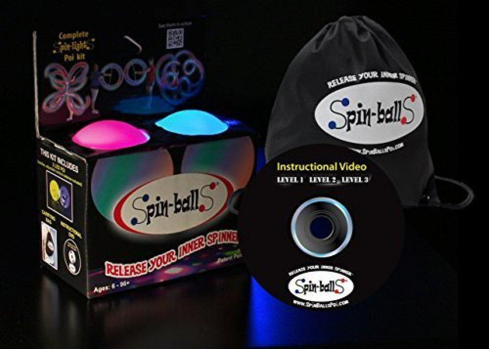 Spin Balls LED Spinning Poi Set